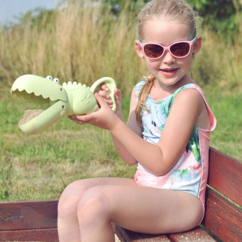 Smėlio kastuvas vaikams „Krokodilas“, žalias – Woopie