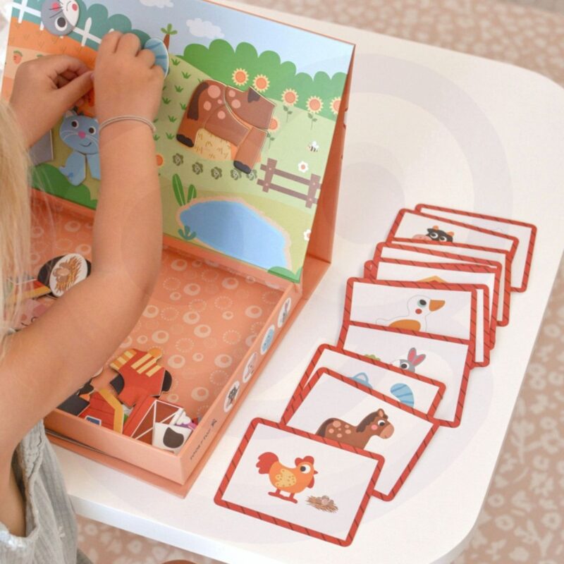 Magnetinė dėlionė Ūkis vaikams – Tooky Toy (73 vnt.)