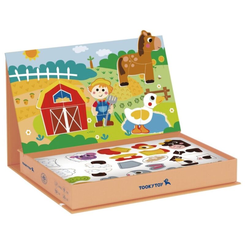 Magnetinė dėlionė Ūkis vaikams – Tooky Toy (73 vnt.)