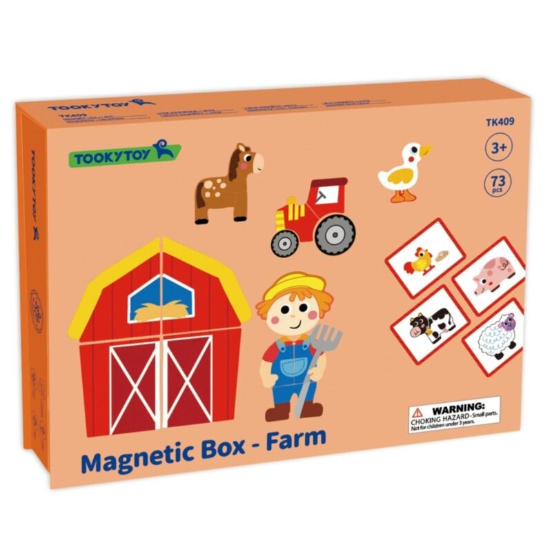 Magnetinė dėlionė Ūkis vaikams – Tooky Toy (73 vnt.)