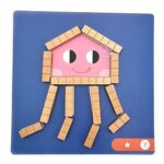 Magnetinių lazdelių dėlionė vaikams – Tooky Toy (49 det.)