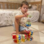 3D blokų konstruktorius su kamuoliukų trasa vaikams – Woopie