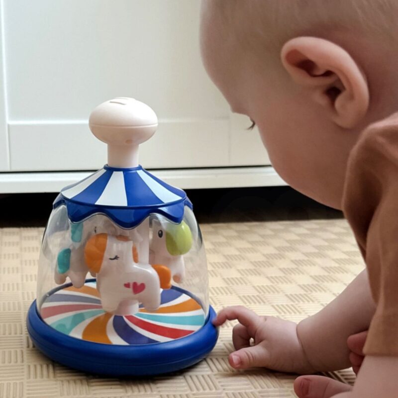 Besisukanti karuselė kūdikiams "Arkliukai" – Woopie Baby