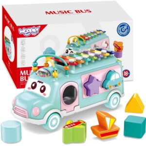 Muzikinis formų rūšiavimo autobusas su ksilofonu vaikams