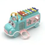 Muzikinis formų rūšiavimo autobusas su ksilofonu vaikams