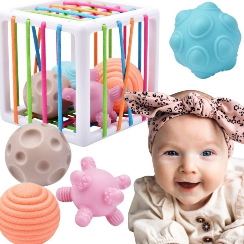Sensorinis rūšiavimo kubas vaikams – Woopie Baby