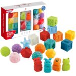 Sensorinės kaladėlės kūdikiams – Woopie Baby (20 vnt.)