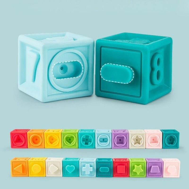 Sensorinės kaladėlės kūdikiams – Woopie Baby (20 vnt.)