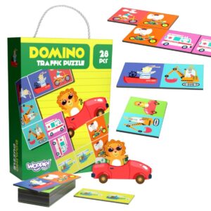 Domino žaidimas vaikams „Transportas ir gyvūnai“ – Woopie