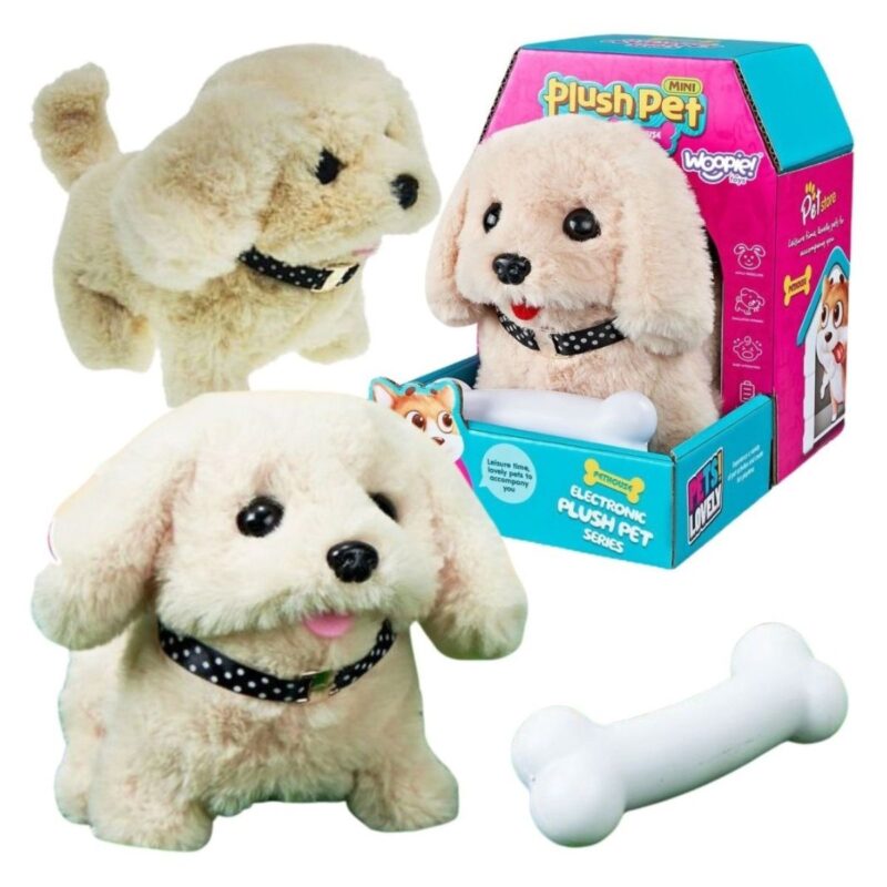 Interaktyvus pliušinis šuniukas vaikams su kaulu – Woopie