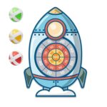 Taiklumo žaidimas su kamuoliukais vaikams "Raketa" – Woopie