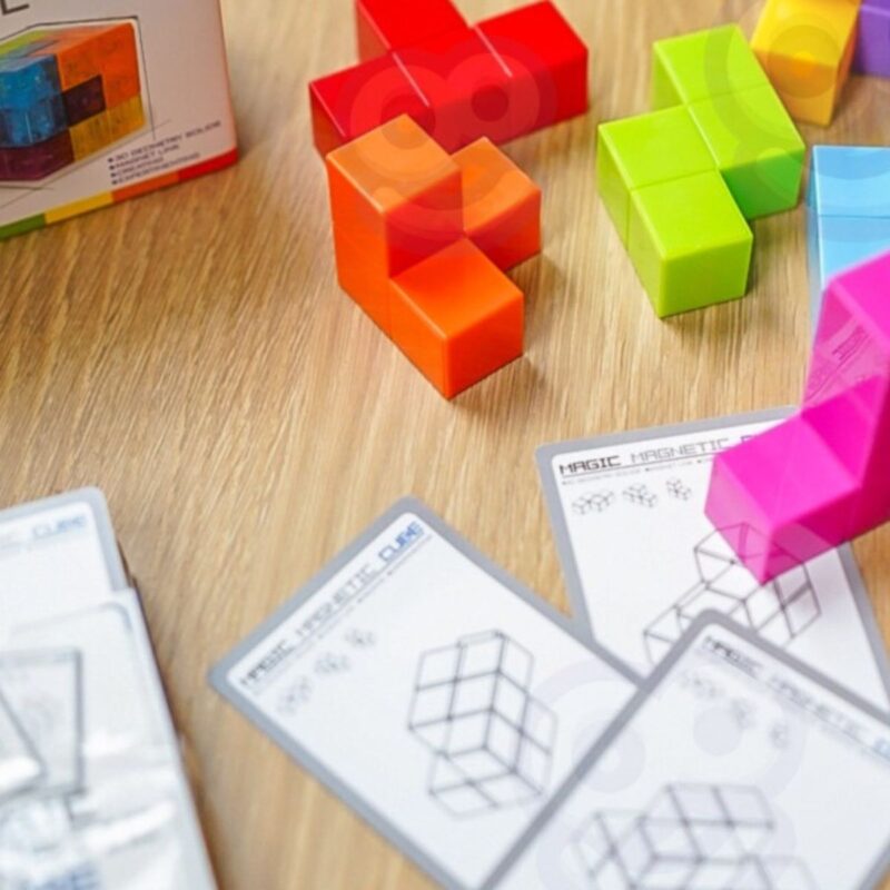 Magnetinė kubo dėlionė su kortelėmis vaikams – Woopie