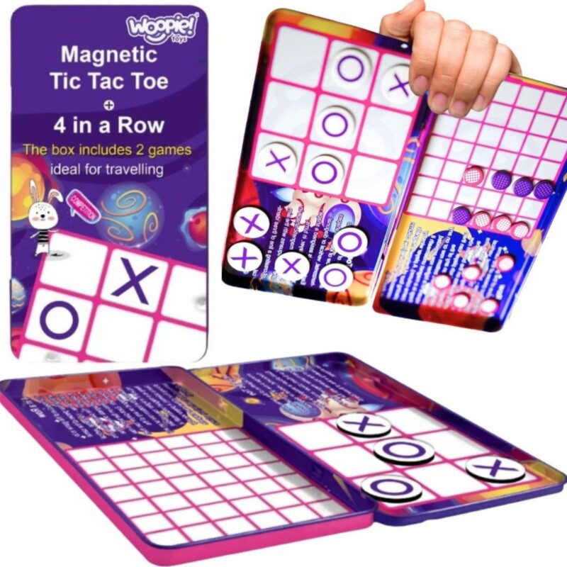 Magnetinis žaidimas „Kryžiukai-nuliukai“ 2in1 vaikams