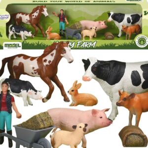 Ūkio gyvūnų figūrėlės vaikams – Woopie (10 vnt.)