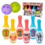 Vaikiškas boulingo rinkinys „Gyvūnai ir skaičiai“ – Woopie