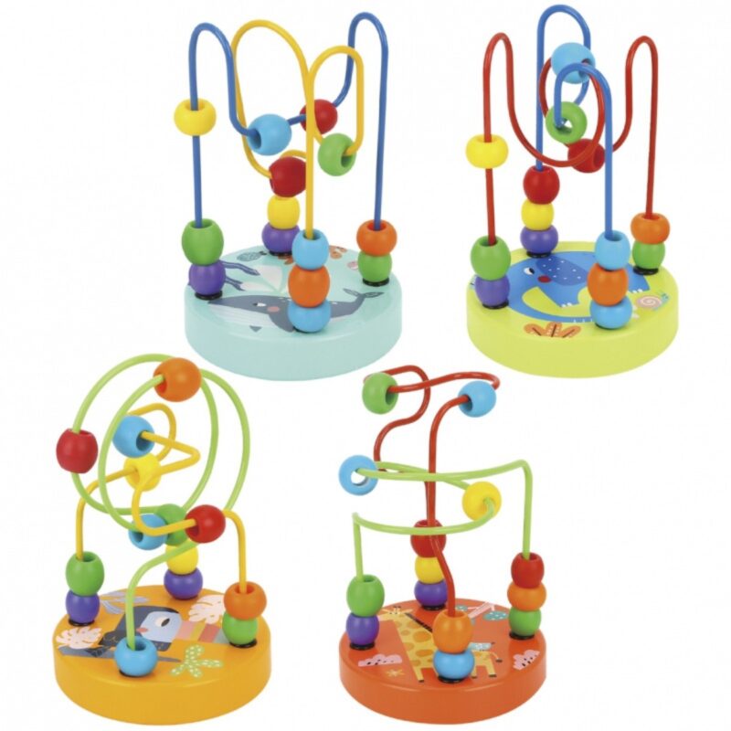 Tooky Toy ergoterapinis žiedų labirintas "Gyvūnėliai"