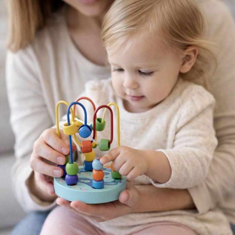 Tooky Toy ergoterapinis žiedų labirintas "Gyvūnėliai"