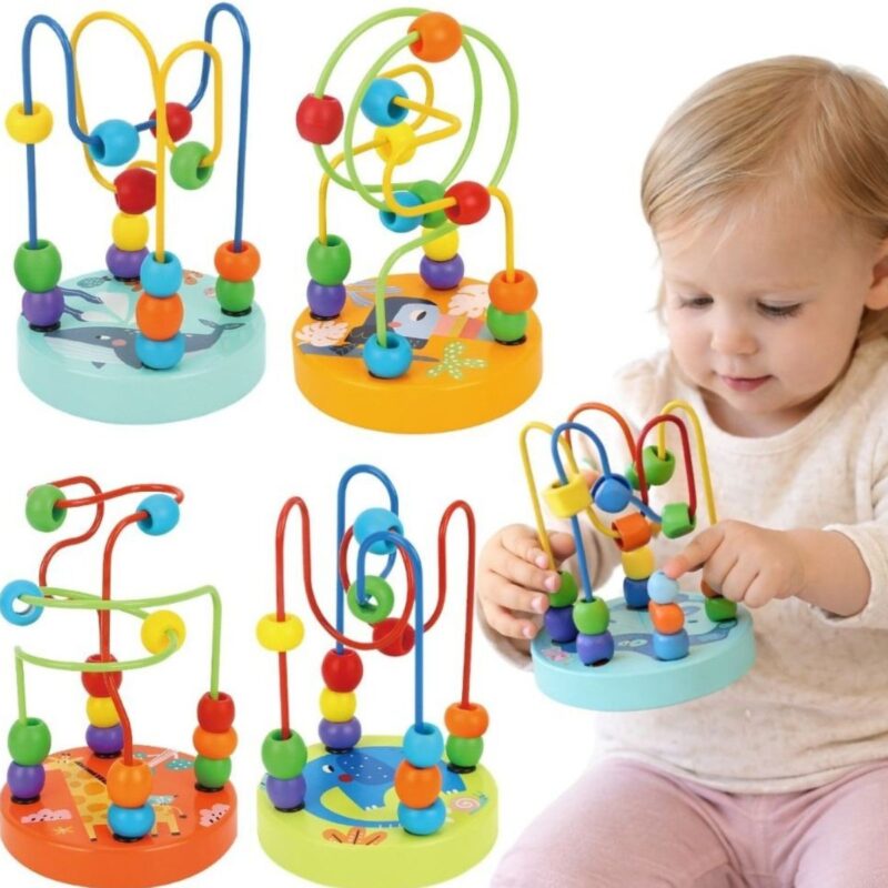 Tooky Toy ergoterapinis žiedų labirintas "Gyvūnėliai"