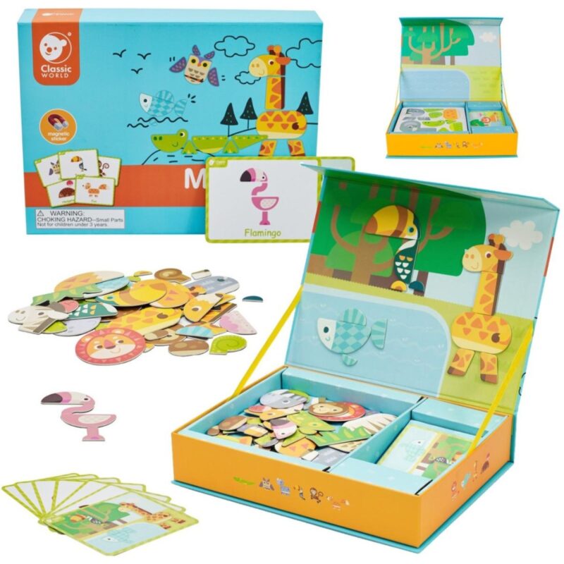 Magnetinė dėlionė vaikams "Gyvūnai" – Classic World