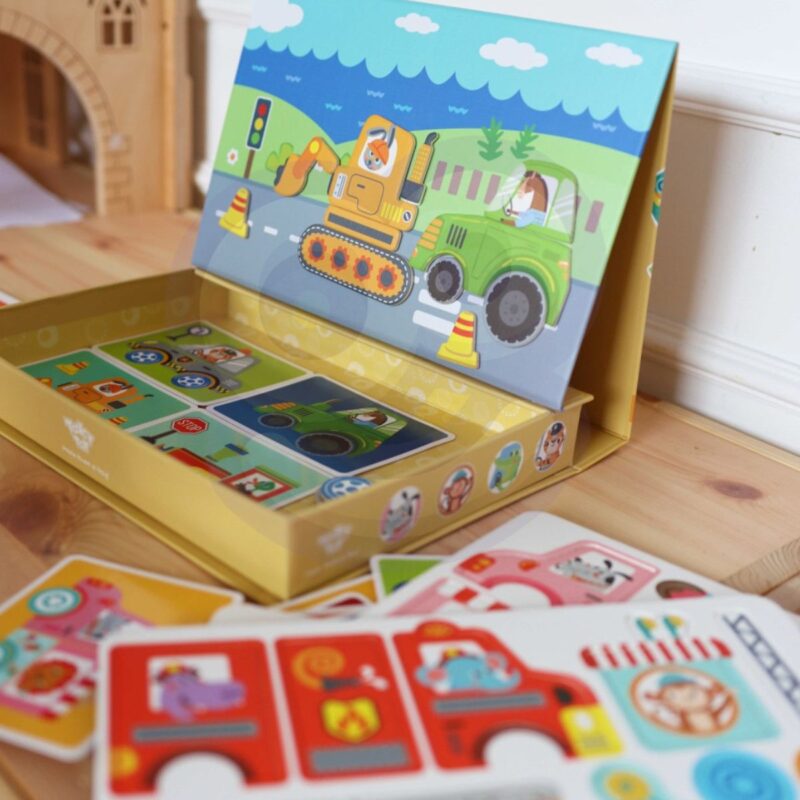 Magnetinė dėlionė vaikams "Transportas" – Tooky Toy