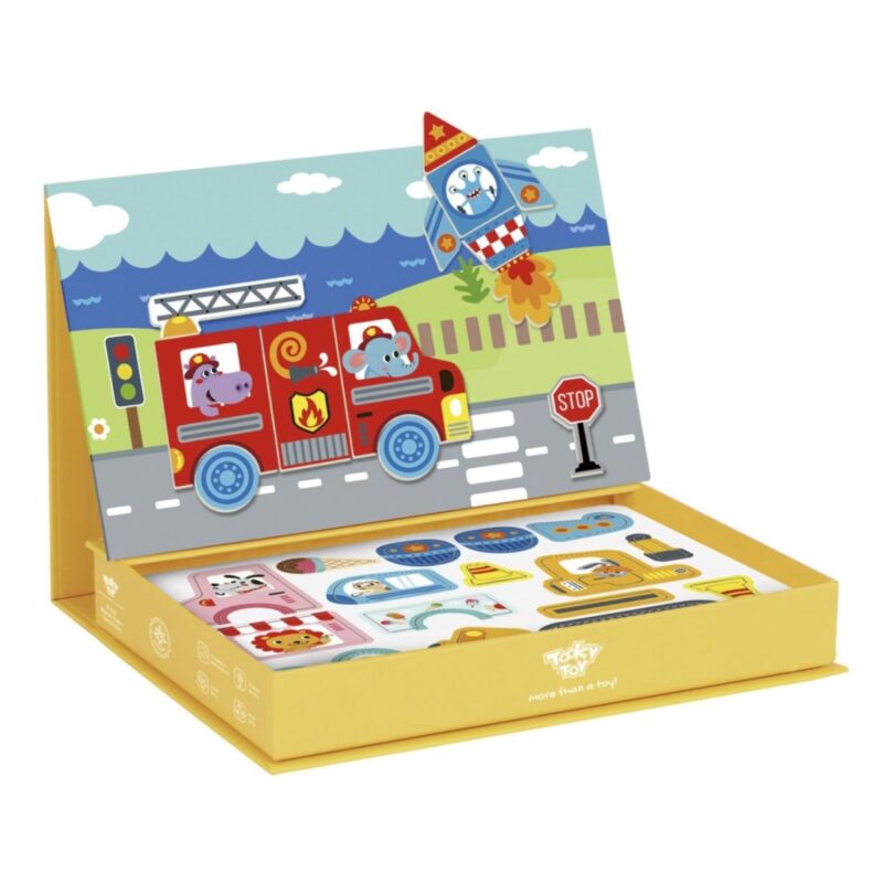 Magnetinė dėlionė vaikams "Transportas" – Tooky Toy