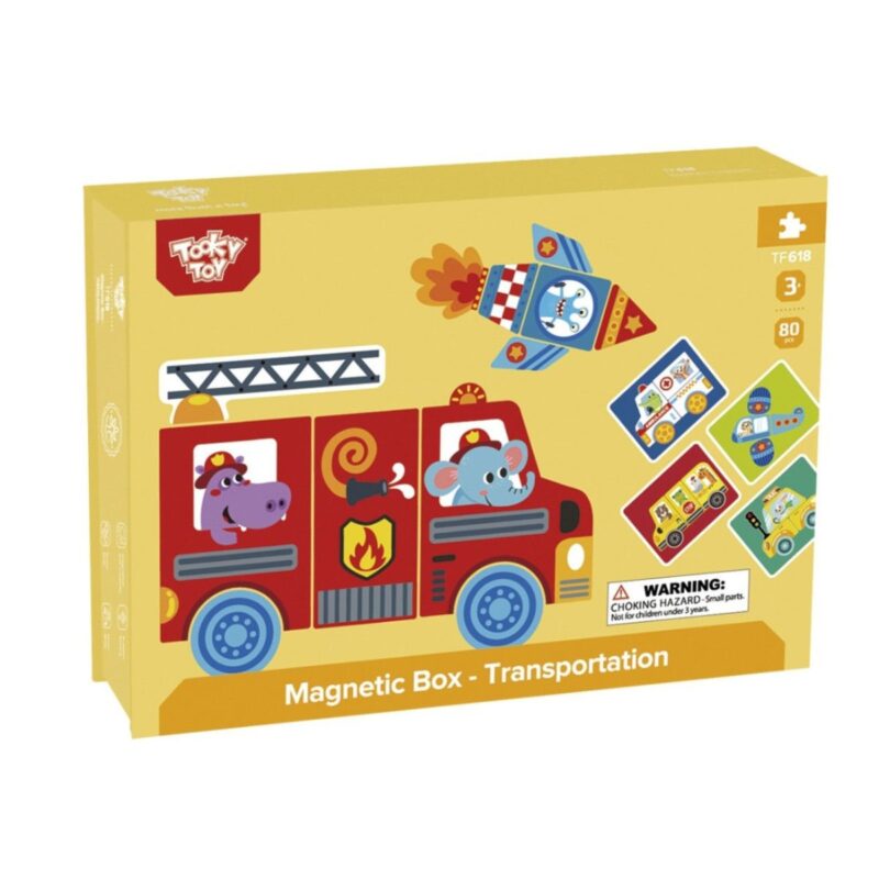 Magnetinė dėlionė vaikams "Transportas" – Tooky Toy