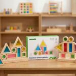 Spalvotos veidrodinės kaladėlės vaikams – Tooky Toy (8 det.)