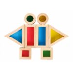 Spalvotos veidrodinės kaladėlės vaikams – Tooky Toy (8 det.)