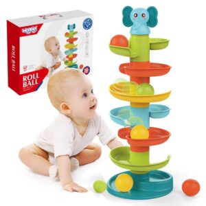 Spalvota kamuoliukų trasa kūdikiams Woopie Baby