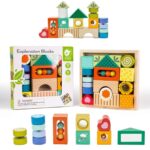Montessori medinės sensorinės kaladėlės vaikams