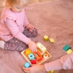 Montessori medinės sensorinės kaladėlės vaikams