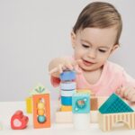 Montessori medinės sensorinės kaladėlės vaikams