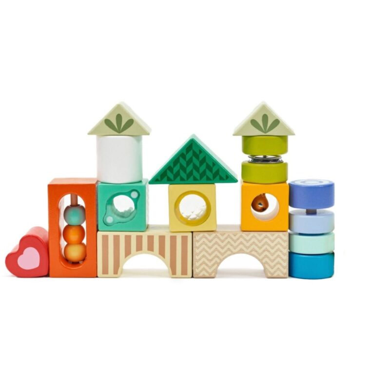 Montessori medinės sensorinės kaladėlės vaikams