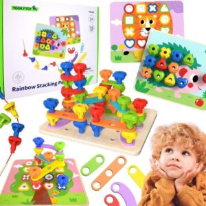Kūrybinis rinkinys su spalvotais varžtais – Tooky Toy