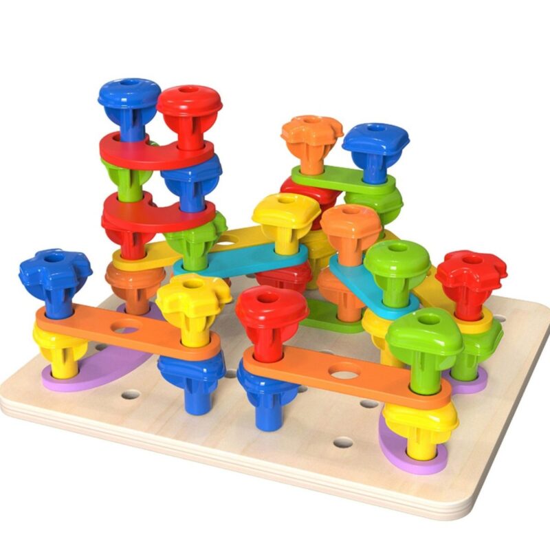 Kūrybinis rinkinys su spalvotais varžtais – Tooky Toy