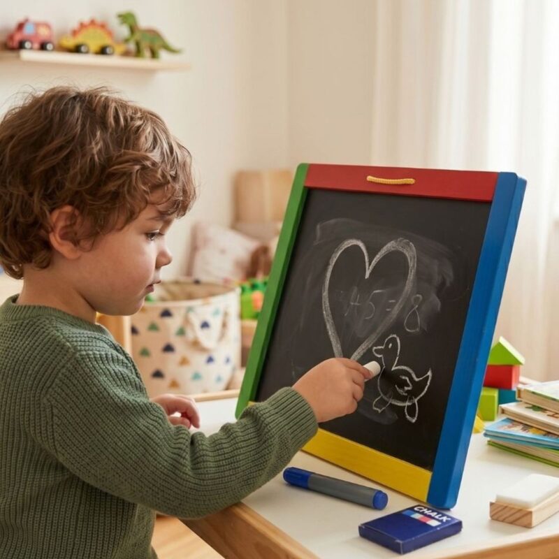 Dvipusė magnetinė piešimo lenta vaikams nuo 3 metų – Viga