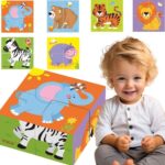 Medinė dėlionė vaikams nuo 2 metų „Zoo“ (4 det.) – Viga