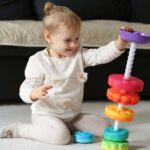 Besisukantis vaivorykštės bokštas-rūšiuoklė mažyliams