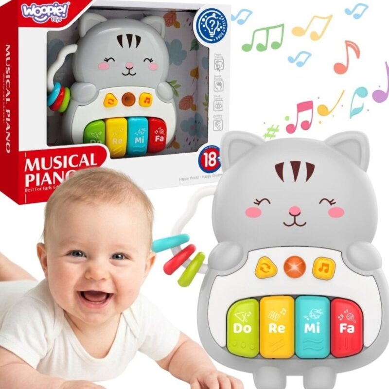 Interaktyvus muzikinis pianinas „Kačiukas“ – Woopie Baby Interaktyvus muzikinis pianinas „Kačiukas“ – Woopie Baby