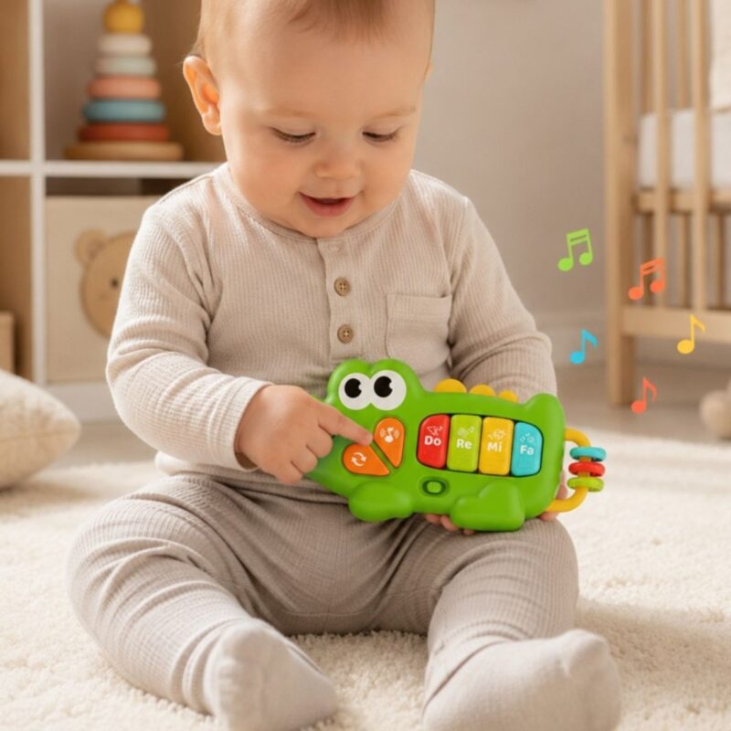 Interaktyvus muzikinis pianinas „Krokodilas“ – Woopie Baby