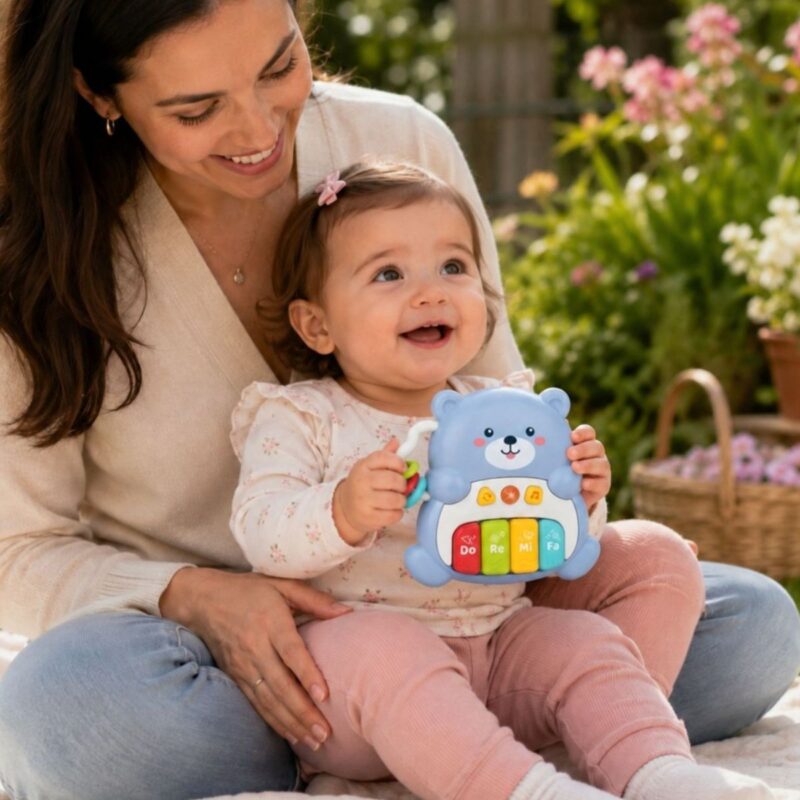 Interaktyvus muzikinis pianinas „Meškiukas“ – Woopie Baby