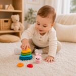 Minkštų žiedų piramidė kūdikiams – Woopie Baby