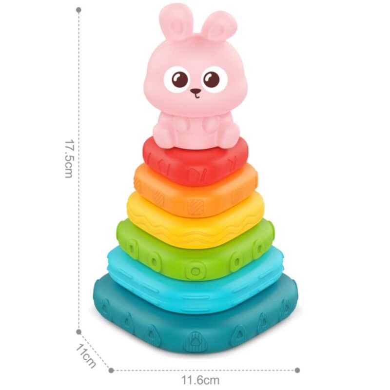 Minkštų žiedų piramidė kūdikiams – Woopie Baby