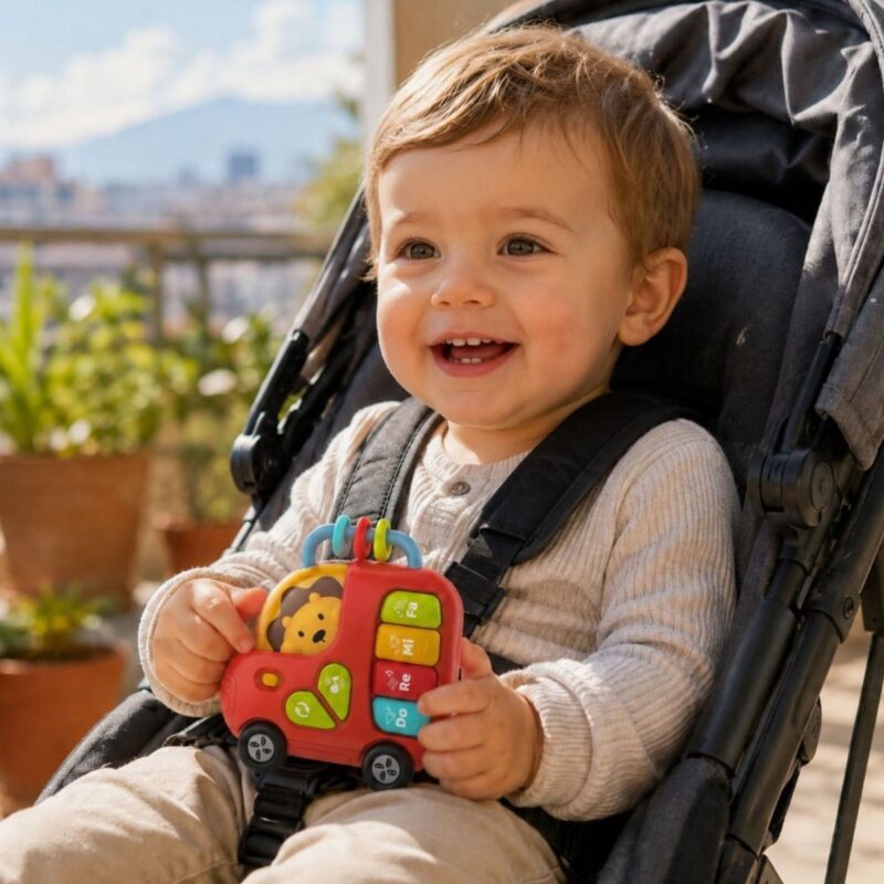 Muzikinė mašinėlė mažyliams „Liūtukas“ – Woopie Baby