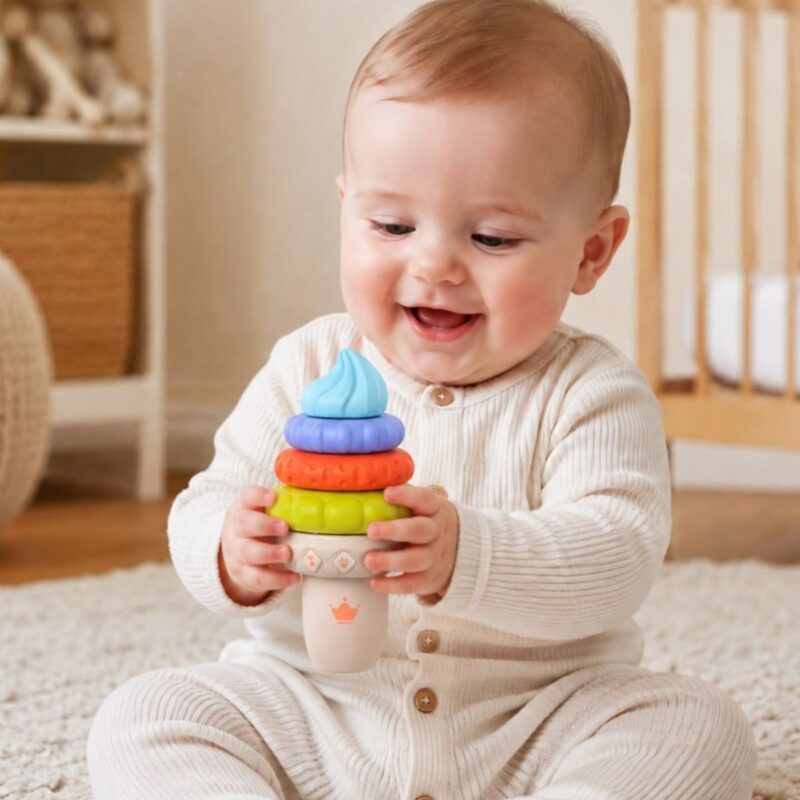 Muzikinis rūšiavimo bokštelis mažyliams – Woopie Baby