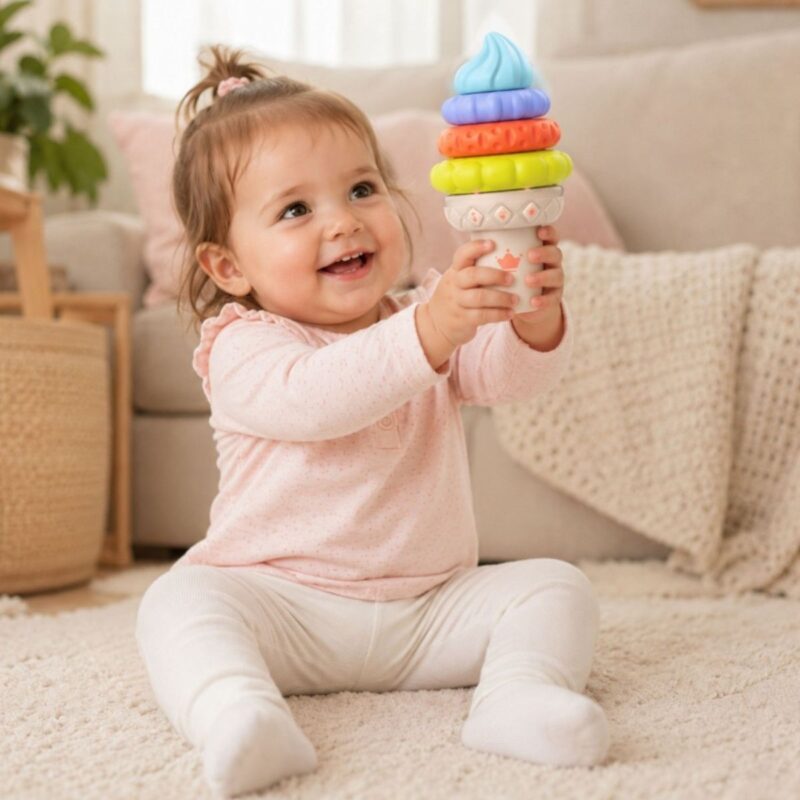Muzikinis rūšiavimo bokštelis mažyliams – Woopie Baby