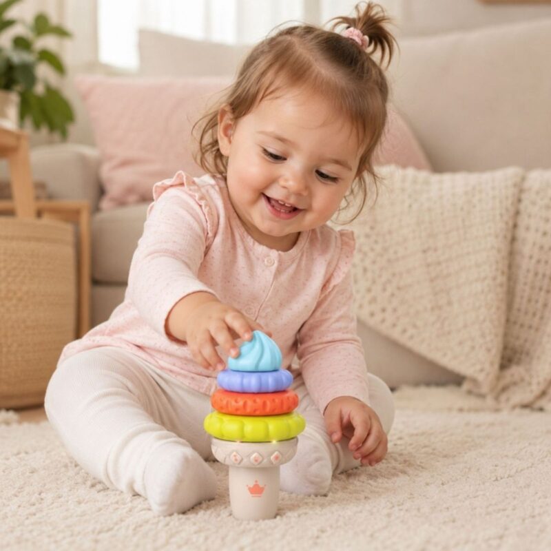 Muzikinis rūšiavimo bokštelis mažyliams – Woopie Baby