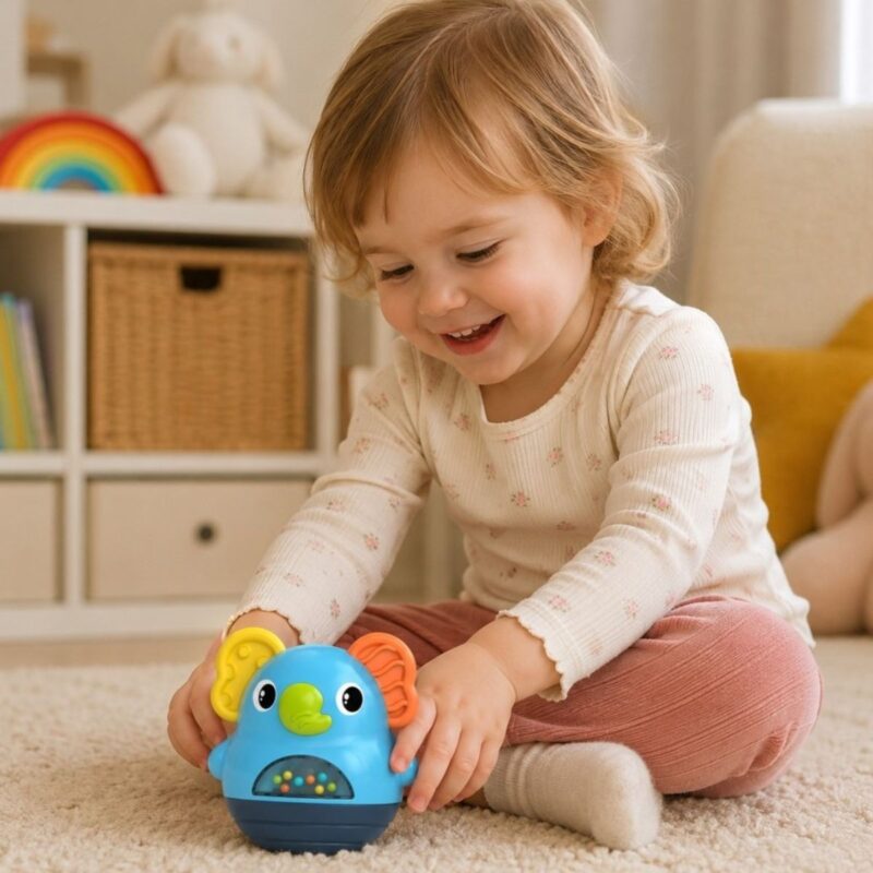 Sensorinis barškutis-kramtukas kūdikiams – Woopie Baby