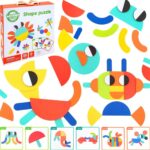 Medinė Montessori dėlionė vaikams nuo 3 metų (55 det.)