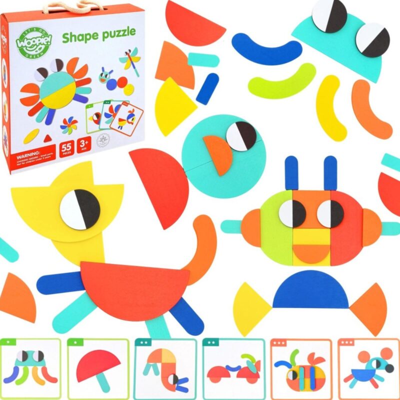 Medinė Montessori dėlionė vaikams nuo 3 metų (55 det.) Medinė Montessori dėlionė vaikams nuo 3 metų (55 det.)